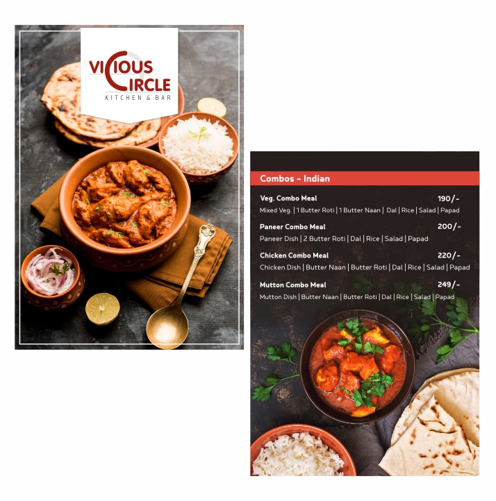 Vicious Circle Menu Card