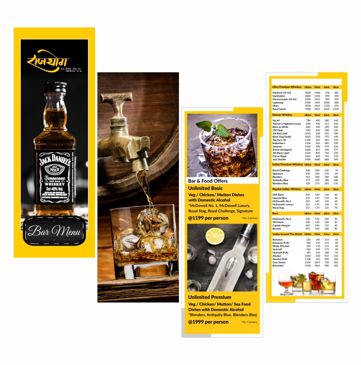 Rajyog Menu Card